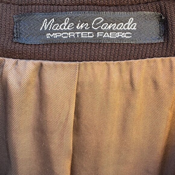 Roger Stuart Clothes Vintage Mens Wool Brown Blazer Cuffed Trousers Suit Set 46L - Picture 14 of 15